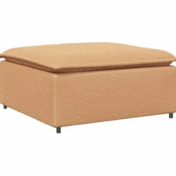 vidaXL Modulär soffa fotpallsmodul beige 100x100x48 cm
