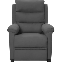 vidaXL Reclinerfåtölj mörkgrå tyg