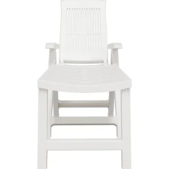vidaXL Solsäng vit plast