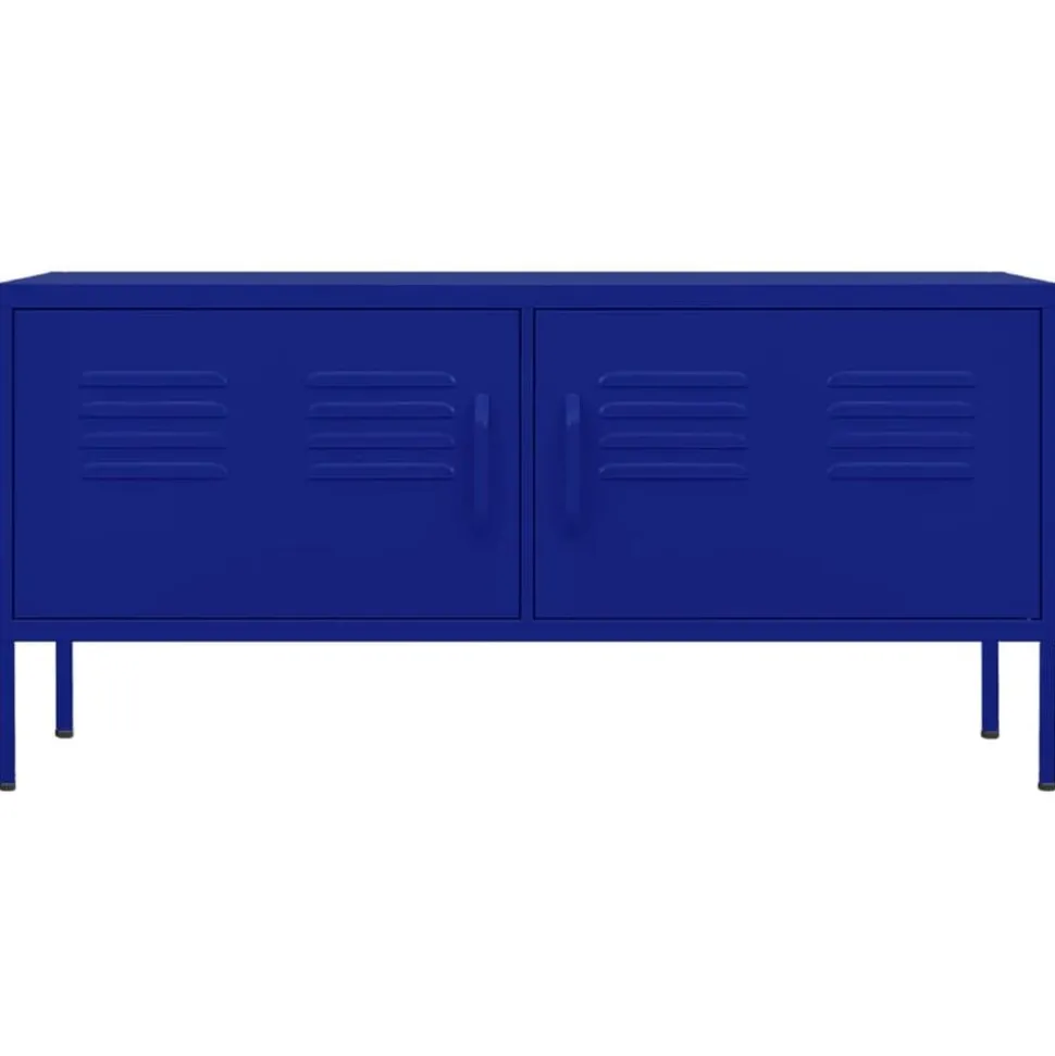 vidaXL Tv-bänk marinblå 105x35x50 cm stål