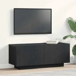 vidaXL TV-skåp Svart Ek 100 x 35 x 40 cm Konstruerat trä