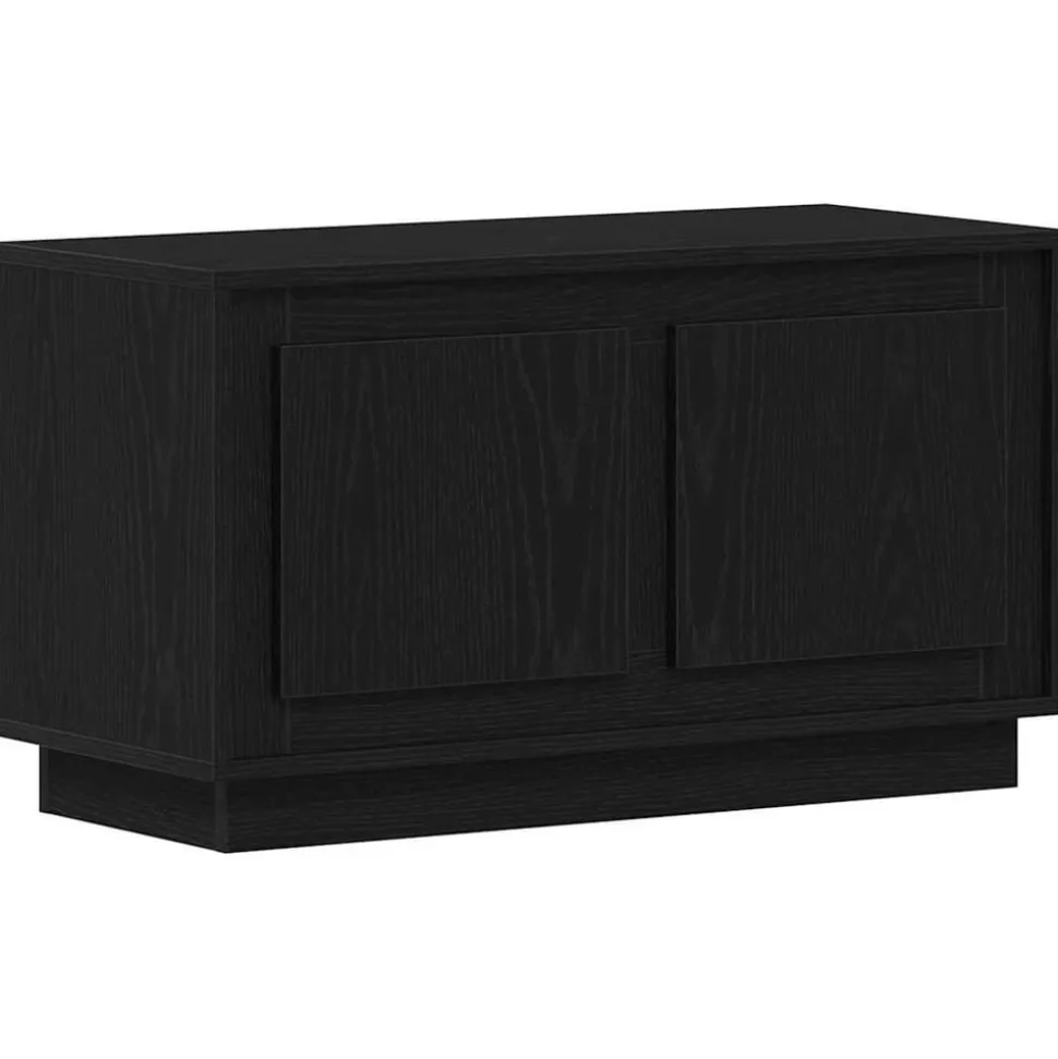 vidaXL TV-skåp Svart ek 80 x 35 x 45 cm Konstruerat trä