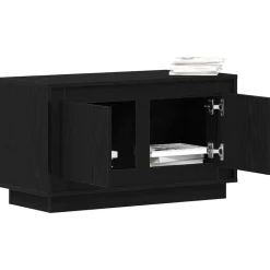 vidaXL TV-skåp Svart ek 80 x 35 x 45 cm Konstruerat trä