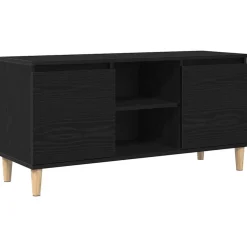 vidaXL TV-skåp Svart Ek 102 x 35 x 50 cm Konstruerat trä