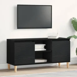 vidaXL TV-skåp Svart Ek 102 x 35 x 50 cm Konstruerat trä