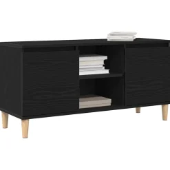vidaXL TV-skåp Svart Ek 102 x 35 x 50 cm Konstruerat trä