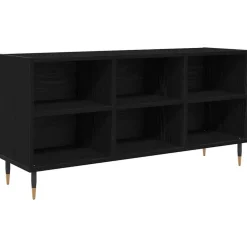 vidaXL TV-skåp Svart Ek 103,5 x 30 x 50 cm Konstruerat trä