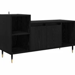vidaXL TV-skåp Svart Ek 100 x 35 x 55 cm Konstruerat trä