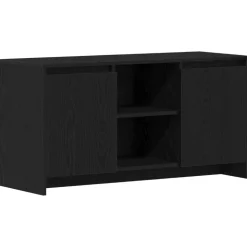 vidaXL TV-skåp Svart Ek 102 x 37,5 x 52,5 cm Konstruerat trä