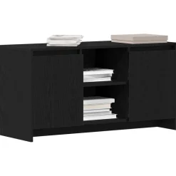 vidaXL TV-skåp Svart Ek 102 x 37,5 x 52,5 cm Konstruerat trä