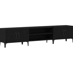 vidaXL TV-skåp Svart Ek 180 x 31,5 x 40 cm Konstruerat trä