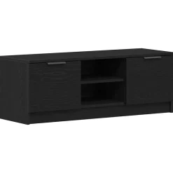 vidaXL TV-skåp Svart Ek 102 x 32 x 35.5 cm Konstruerat trä