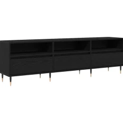 vidaXL TV-skåp Svart Ek 150 x 30 x 45 cm Konstruerat trä