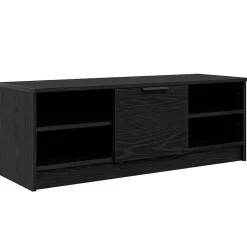 vidaXL TV-skåp Svart Ek 102 x 35 x 36,5 cm Konstruerat trä