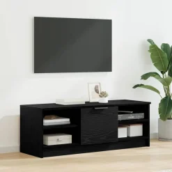 vidaXL TV-skåp Svart Ek 102 x 35 x 36,5 cm Konstruerat trä