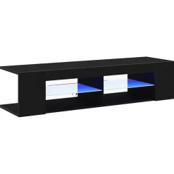 vidaXL TV-skåp Svart Ek 135 x 39 x 30 cm Konstruerat trä