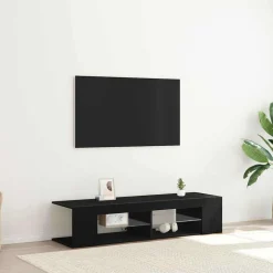 vidaXL TV-skåp Svart Ek 135 x 39 x 30 cm Konstruerat trä