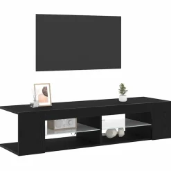vidaXL TV-skåp Svart Ek 135 x 39 x 30 cm Konstruerat trä