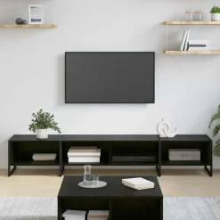 vidaXL TV-skåp Svart Ek 170.5 x 36 x 30.5 cm Konstruerat trä