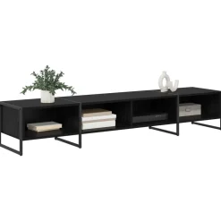 vidaXL TV-skåp Svart Ek 170.5 x 36 x 30.5 cm Konstruerat trä
