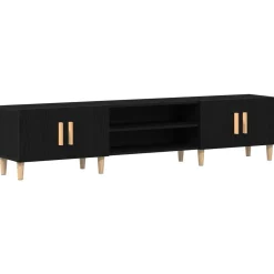 vidaXL TV-skåp Svart Ek 180 x 31,5 x 40 cm Konstruerat trä