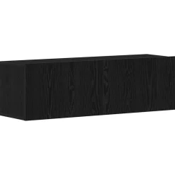 vidaXL TV-skåp Väggmonterad Svart Ek 100 x 30 x 30 cm Konstruerat trä