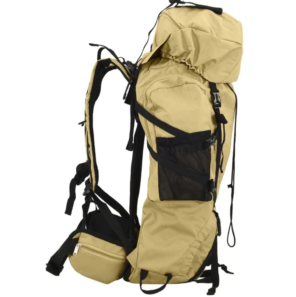 vidaXL Vandringsryggsäck khaki 60 L oxford-tyg