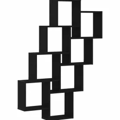 vidaXL Vägg hylla Svart Ek 90 x 15 x 119,5 cm Konstruerat trä