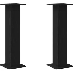vidaXL Växtställ 2 pcs Svart Ek 30 x 30 x 95 cm Konstruerat trä
